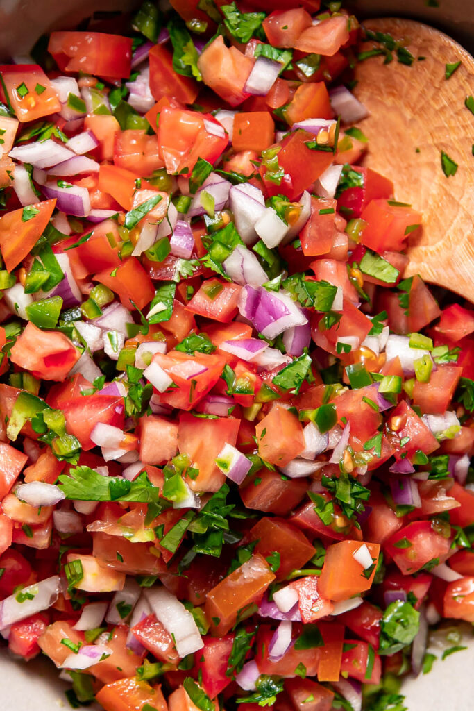 pico de gallo in a bowl.