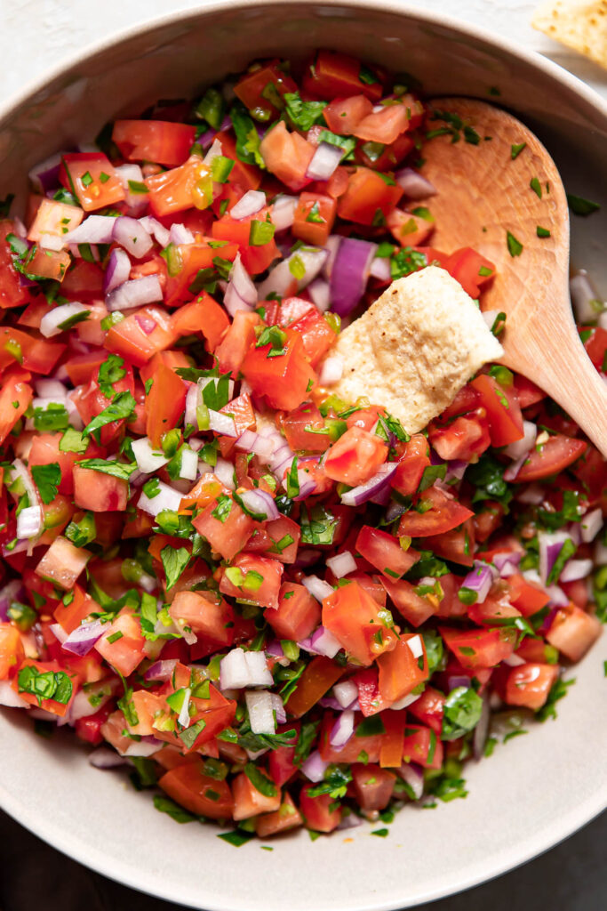 pico de gallo in a bowl.