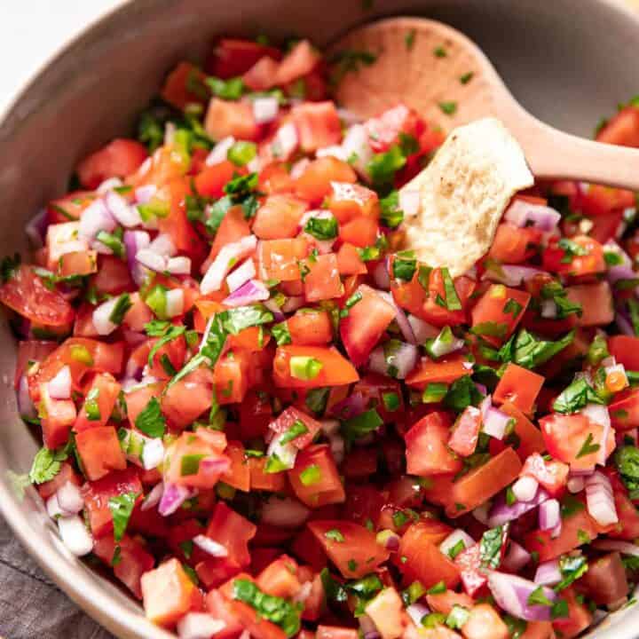 pico de gallo in a bowl.