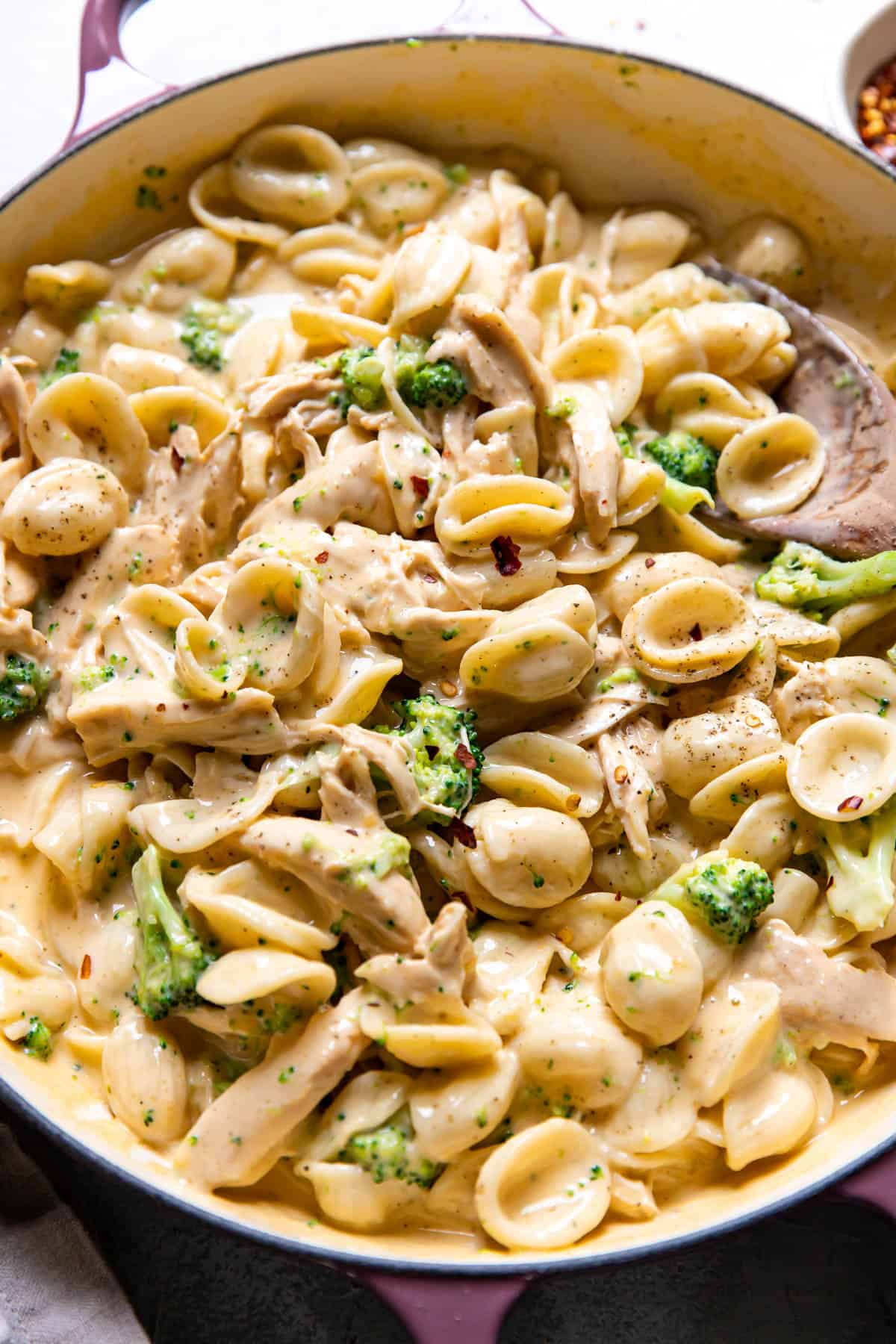 chicken broccoli mac and cheese.