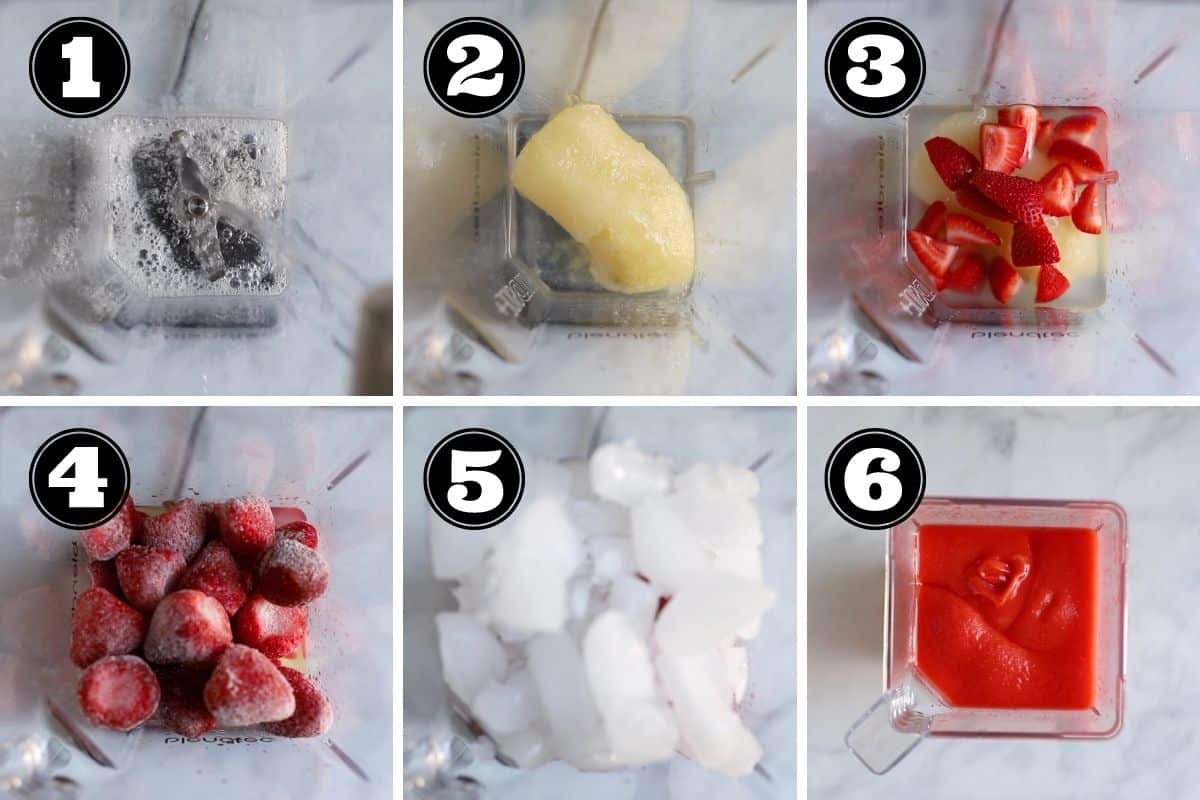 step by step photo how to make a frozen strawberry margarita