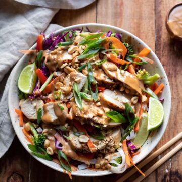 Thai Peanut Chicken Noodle Salad - Modern Crumb