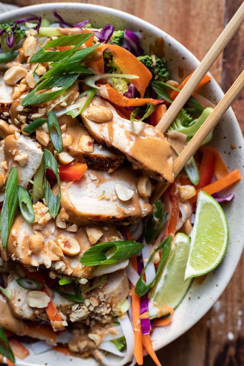 Thai Peanut Chicken Noodle Salad Modern Crumb