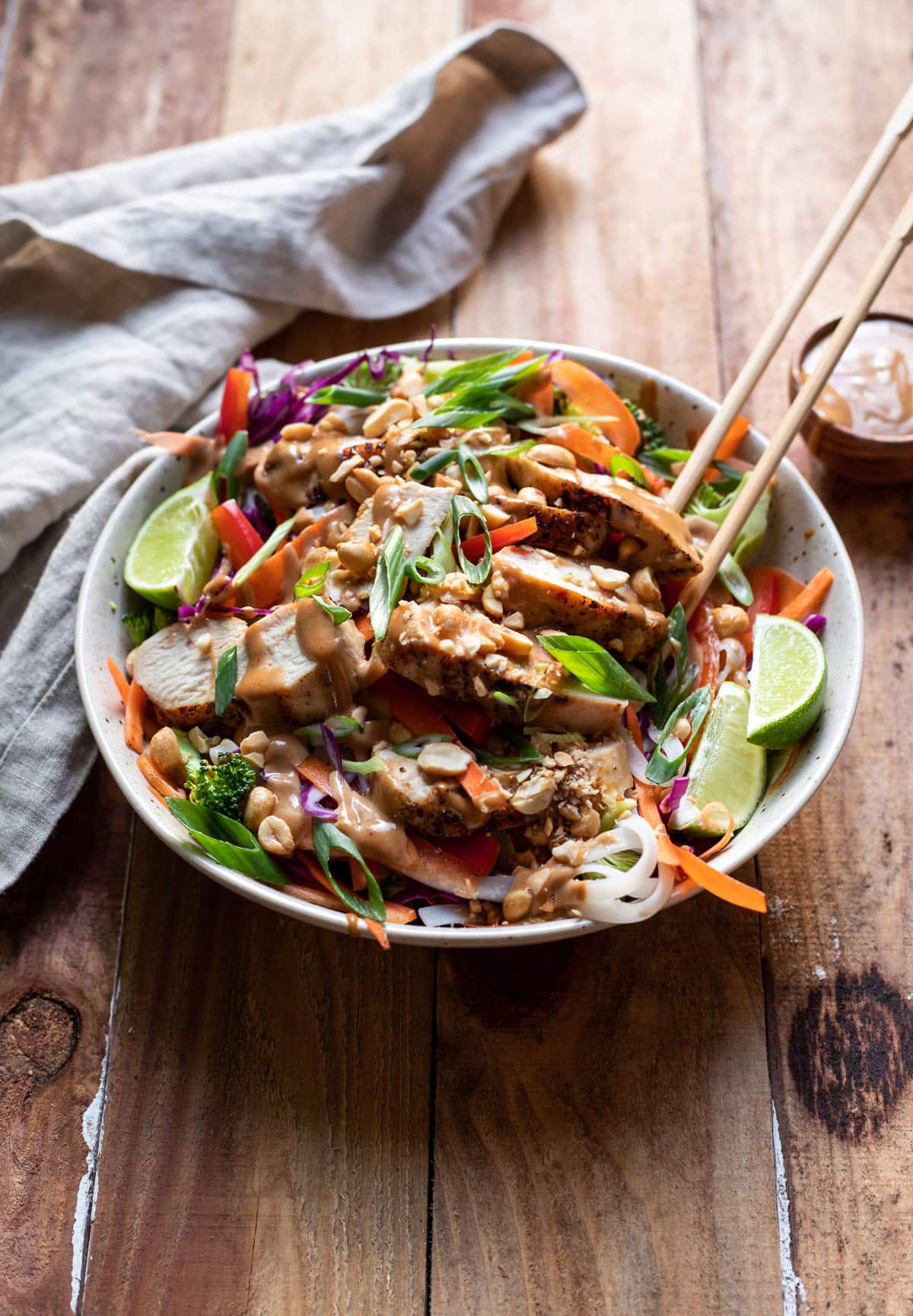 Thai Peanut Chicken Noodle Salad Modern Crumb