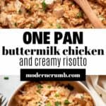 buttermilk chicken and creamy risotto