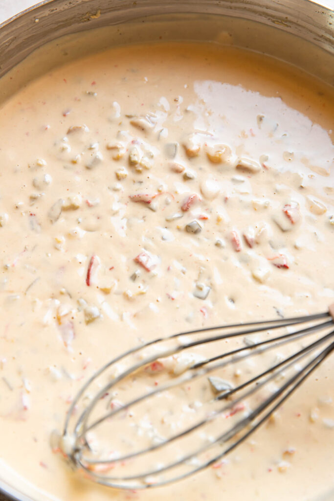 White cream cheese enchilada sauce.