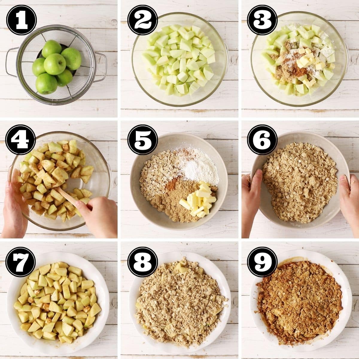 how to make an apple crisp visual