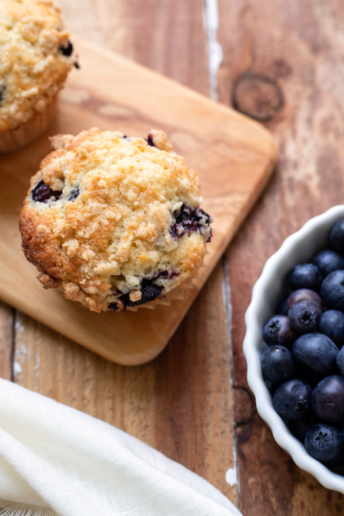 Blueberry Crumb Muffins With Lemon Zest - Modern Crumb