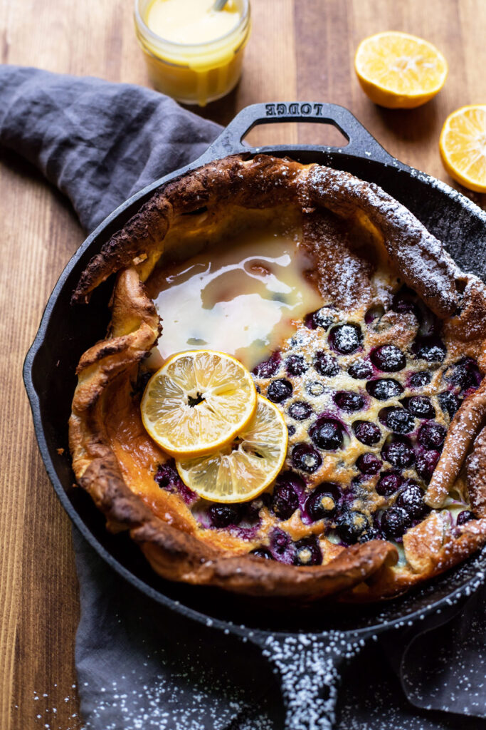 Blueberry Dutch Baby Pancake - Modern Crumb