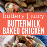 buttermilk chicken drums with butter and parsley