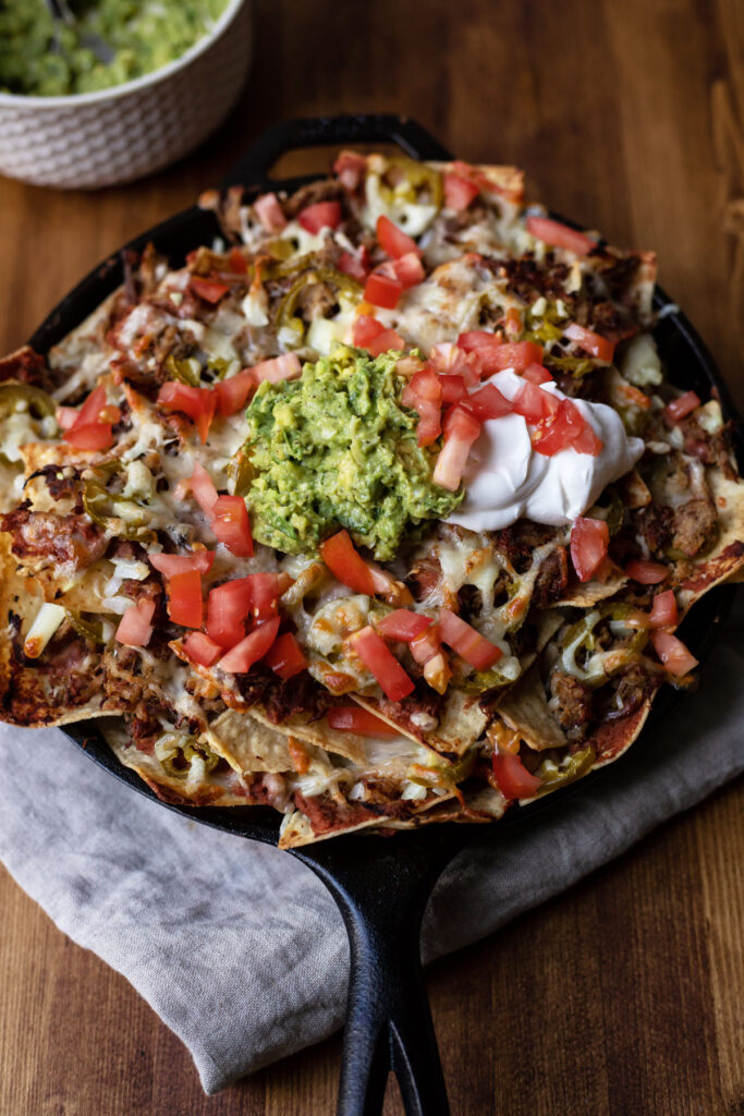 carnitas skillet nachos