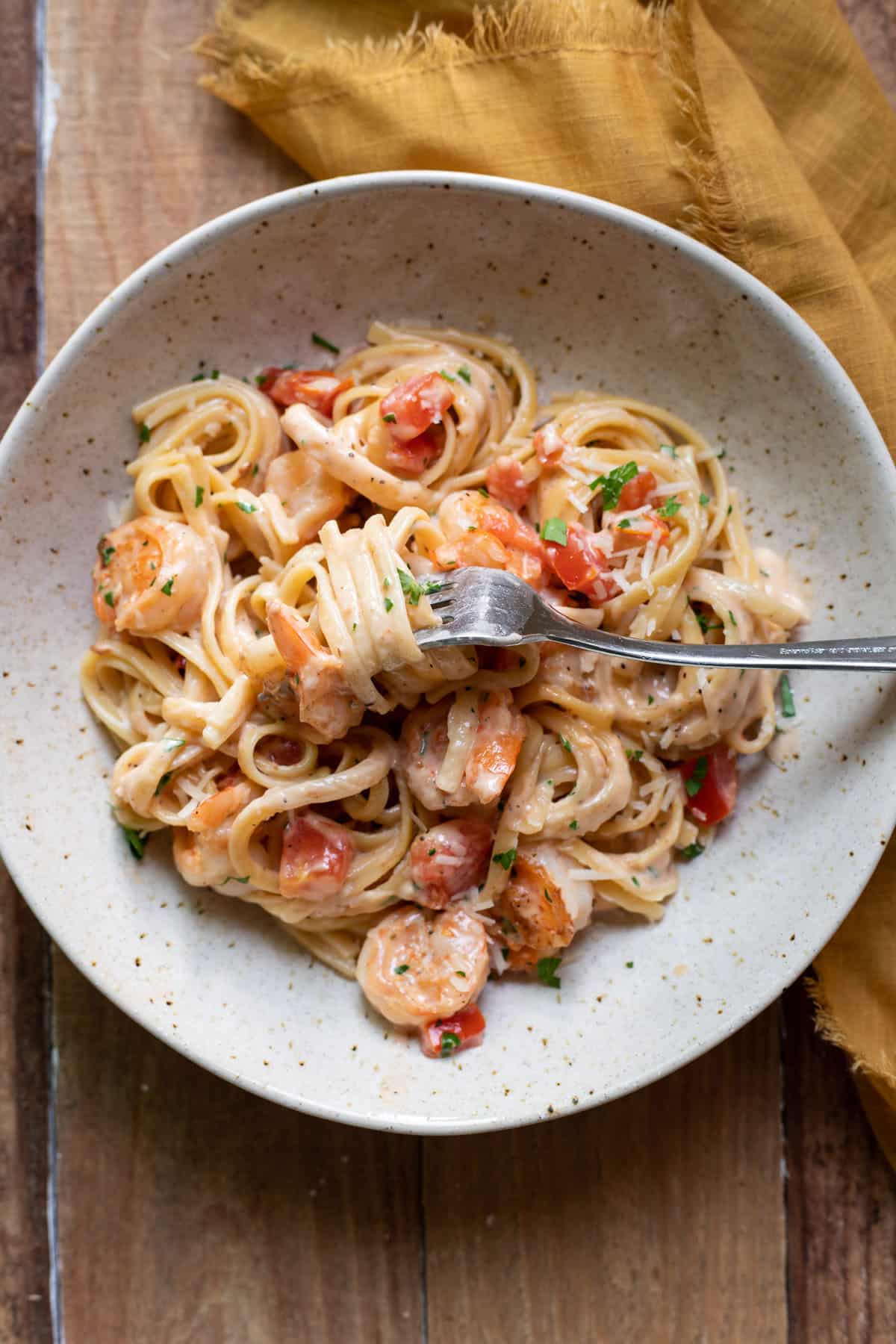 Creamy Cajun Shrimp Pasta With Tomatoes - Modern Crumb