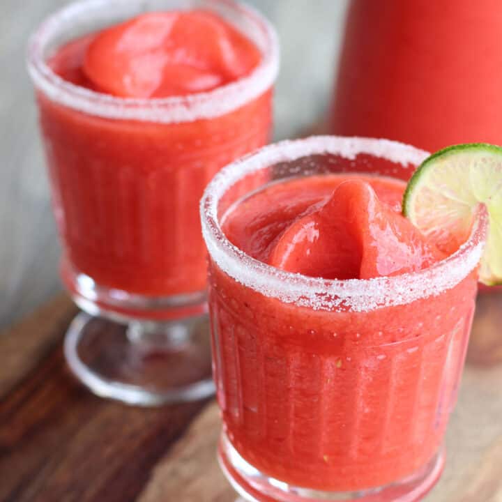 Blended shop strawberry margarita