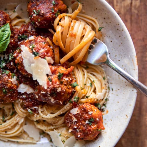 Ground Turkey Meatballs and Pasta Modern Crumb