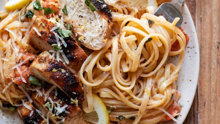 Lemon Basil Chicken Pasta