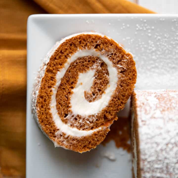 Pumpkin Roll With Silky Cream Cheese Frosting Modern Crumb
