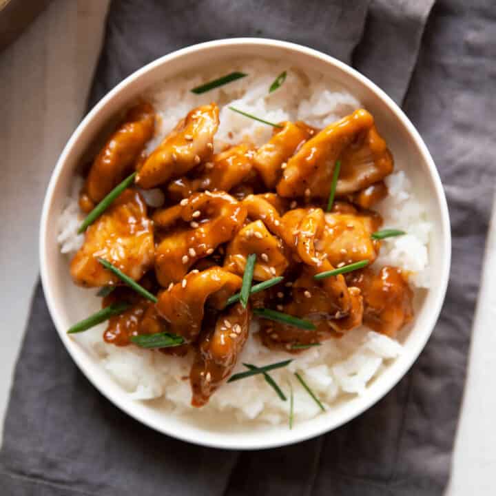 skinny orange chicken