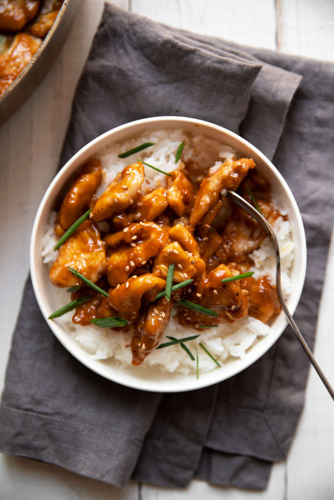 The Best Skinny Orange Chicken - Modern Crumb