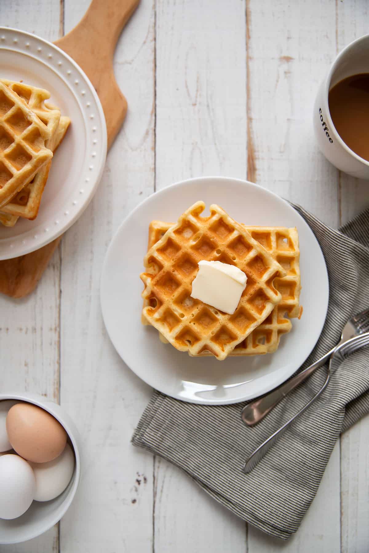 Fluffy Buttermilk Waffles - Modern Crumb