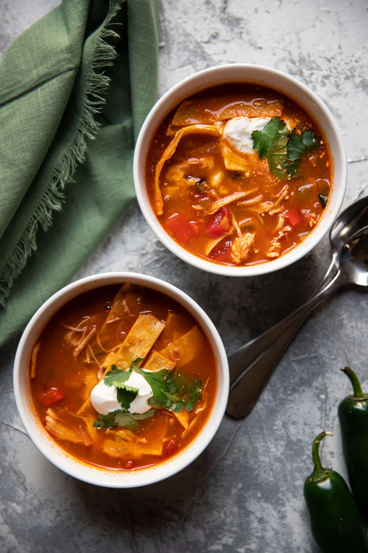 chicken tortilla soup freezer friendly with black beans and corn