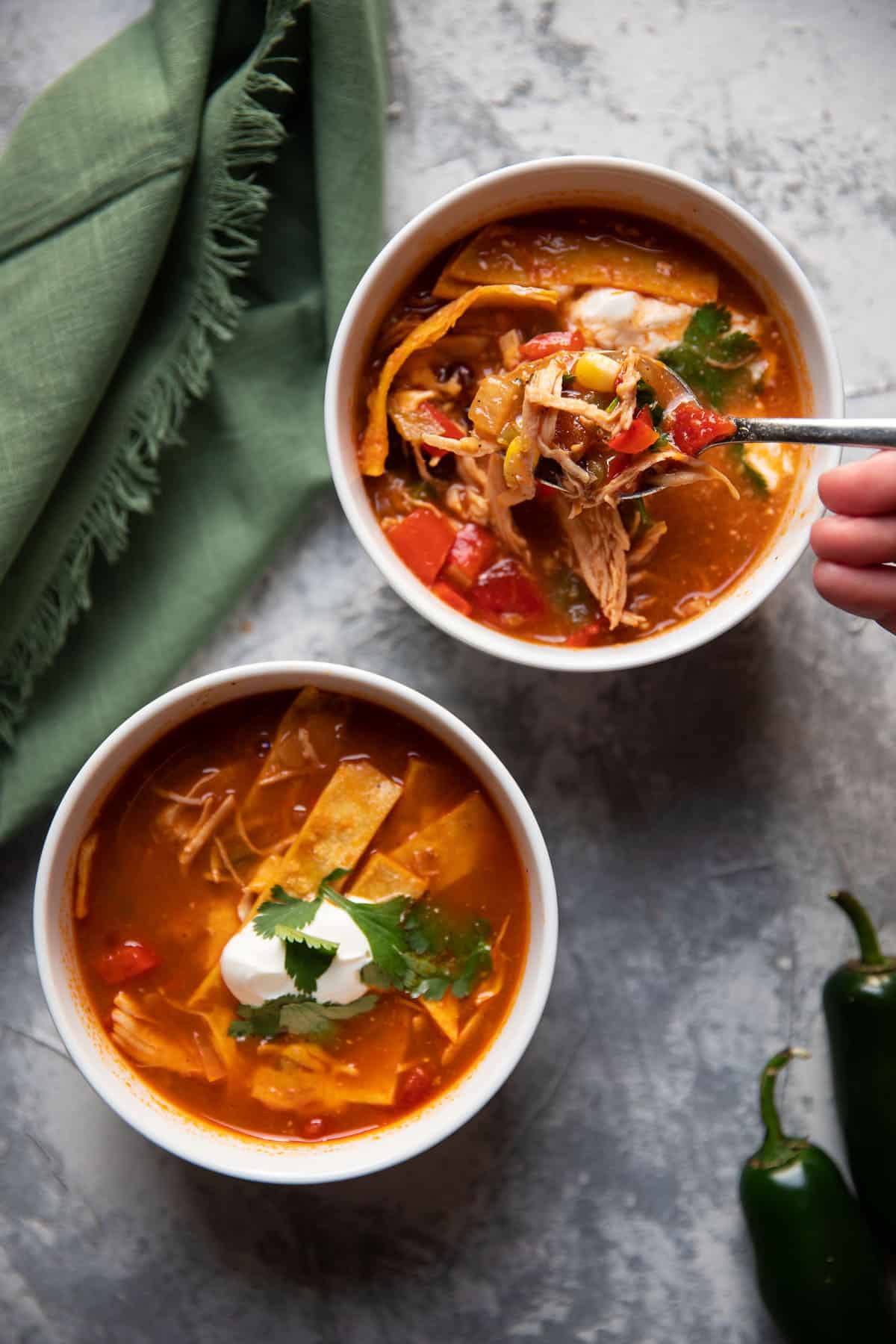 chicken tortilla soup freezer friendly with black beans and corn