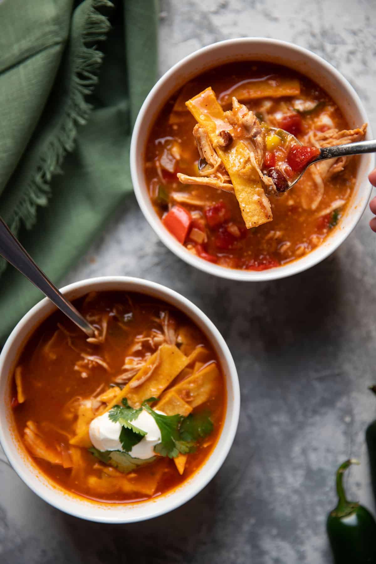 chicken tortilla soup freezer friendly with black beans and corn