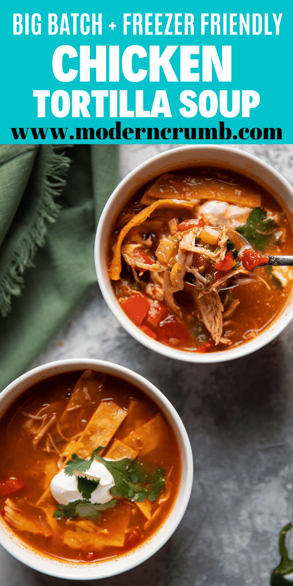 chicken tortilla soup freezer friendly with black beans and corn