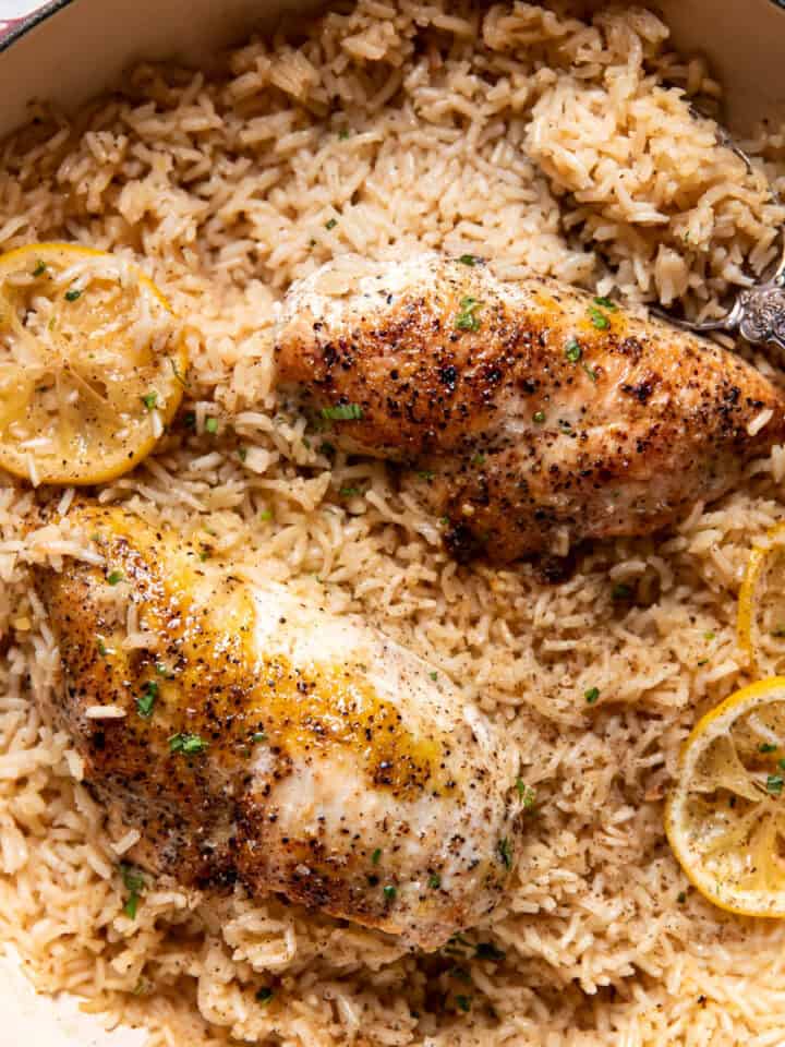 One Pot Greek Chicken and Basmati Rice (30 Minute) - Modern Crumb