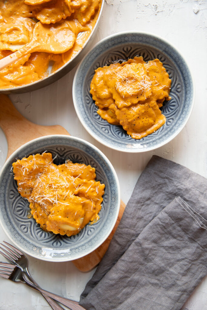 20 Minute Creamy Pumpkin Ravioli - Modern Crumb