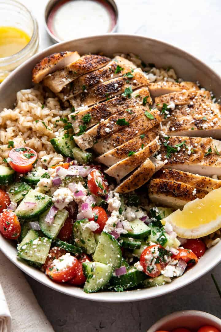 Greek Chicken Bowls - Modern Crumb