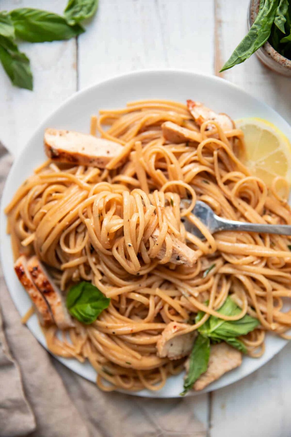 Buttery Lemon Chicken With Pasta And Basil - Modern Crumb