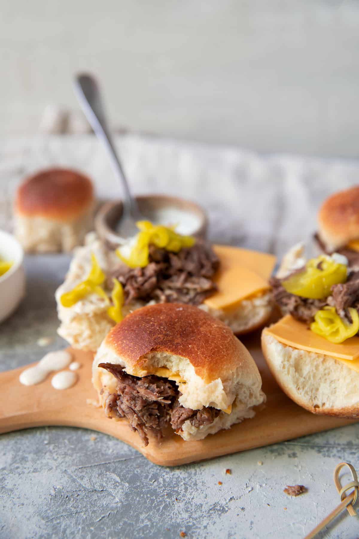 Instant Pot Pepperoncini Pot Roast Sliders Modern Crumb