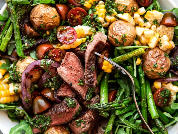 Chimichurri Steak and Vegetable Salad