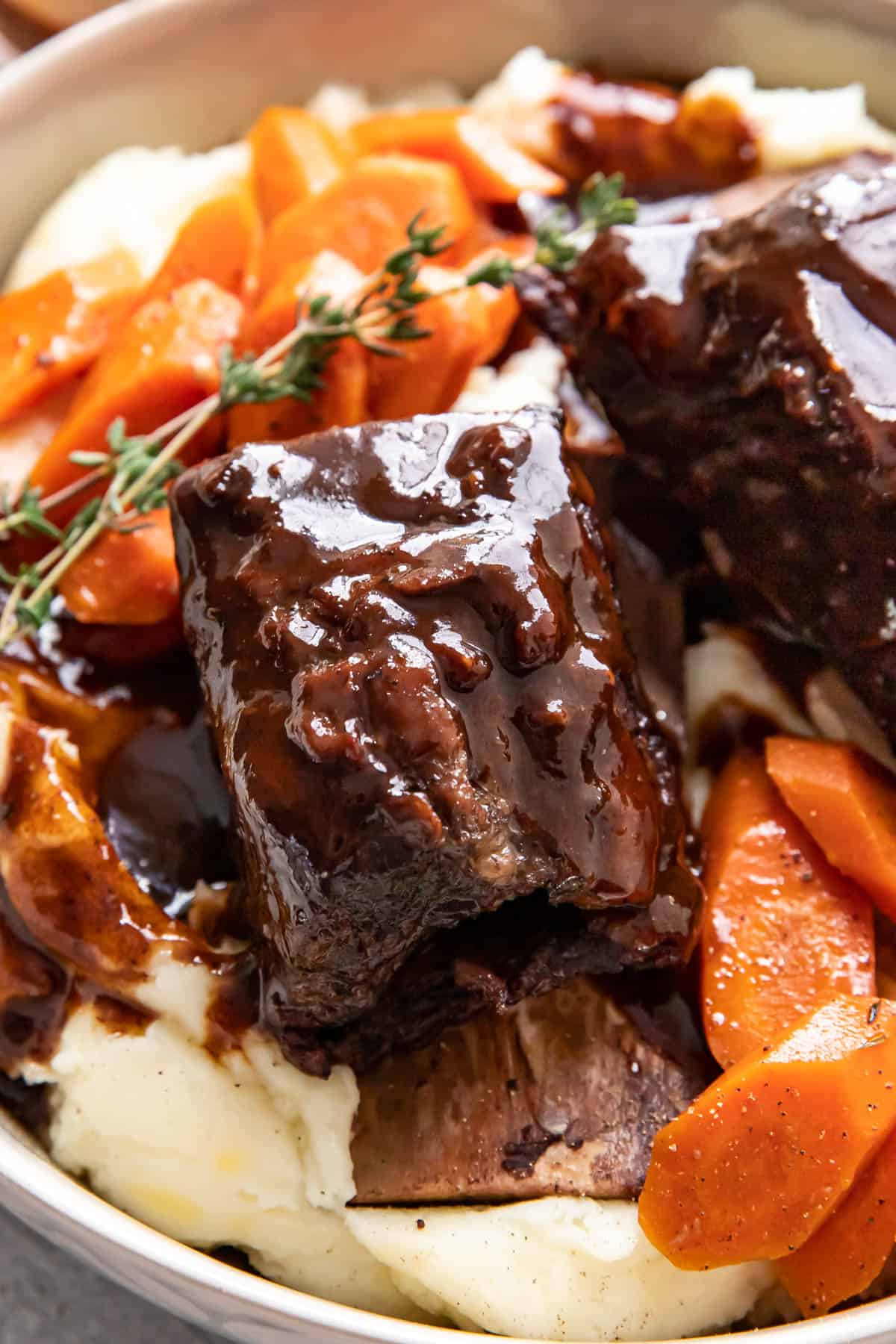 short ribs in a bowl.