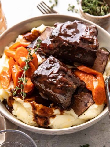 short ribs in a bowl.