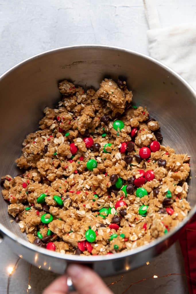 Christmas Monster Cookies - Modern Crumb