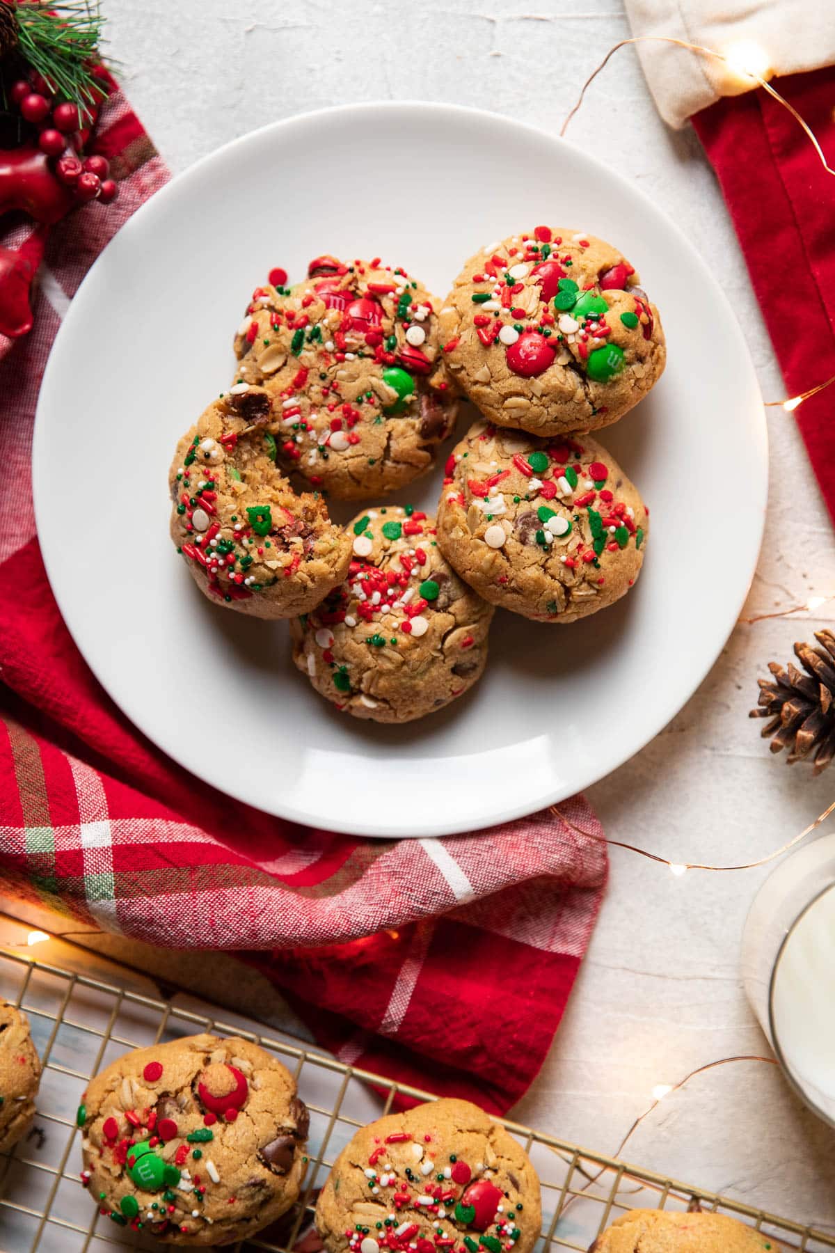 Christmas Monster Cookies - Modern Crumb