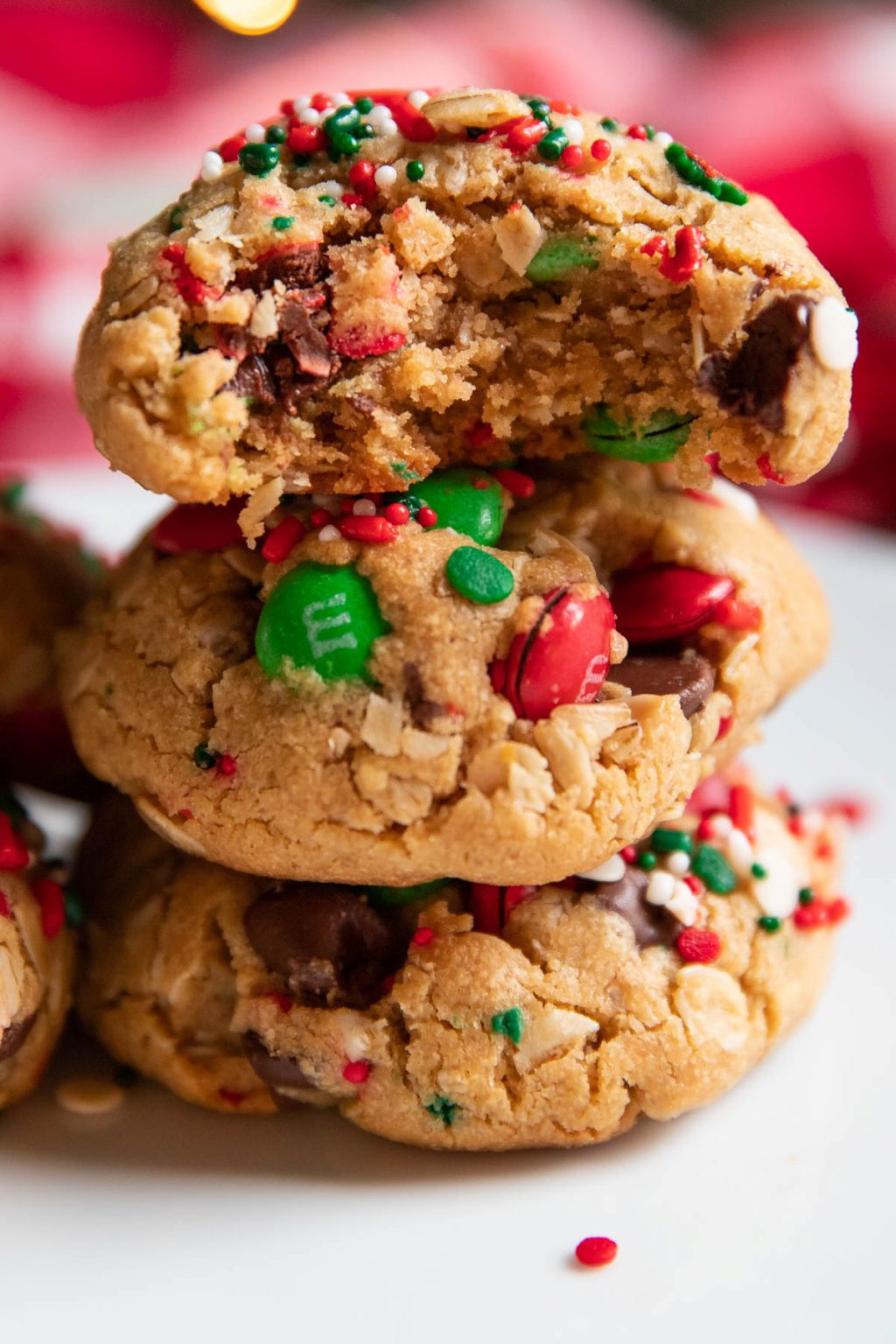 Christmas Monster Cookies - Modern Crumb