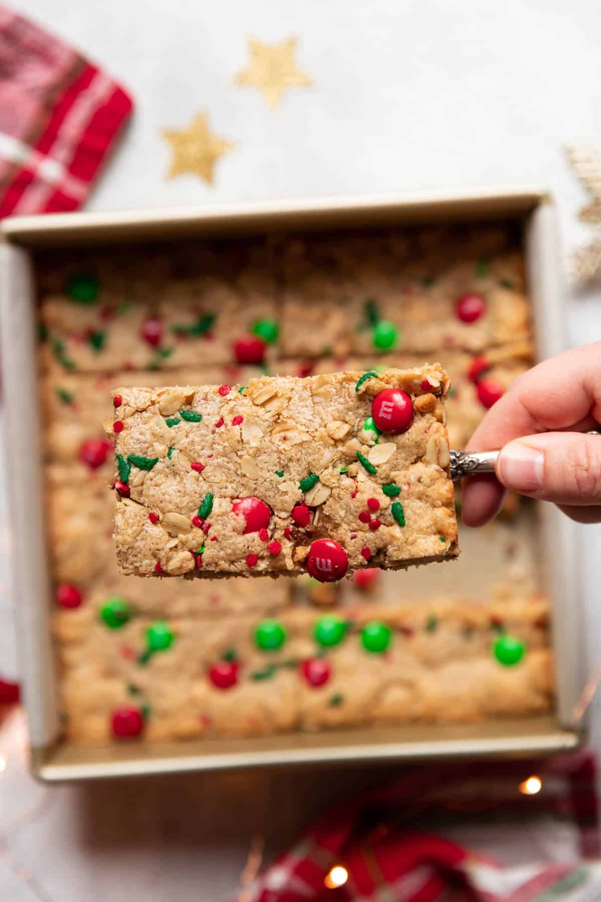 christmas peanut butter cookie bars