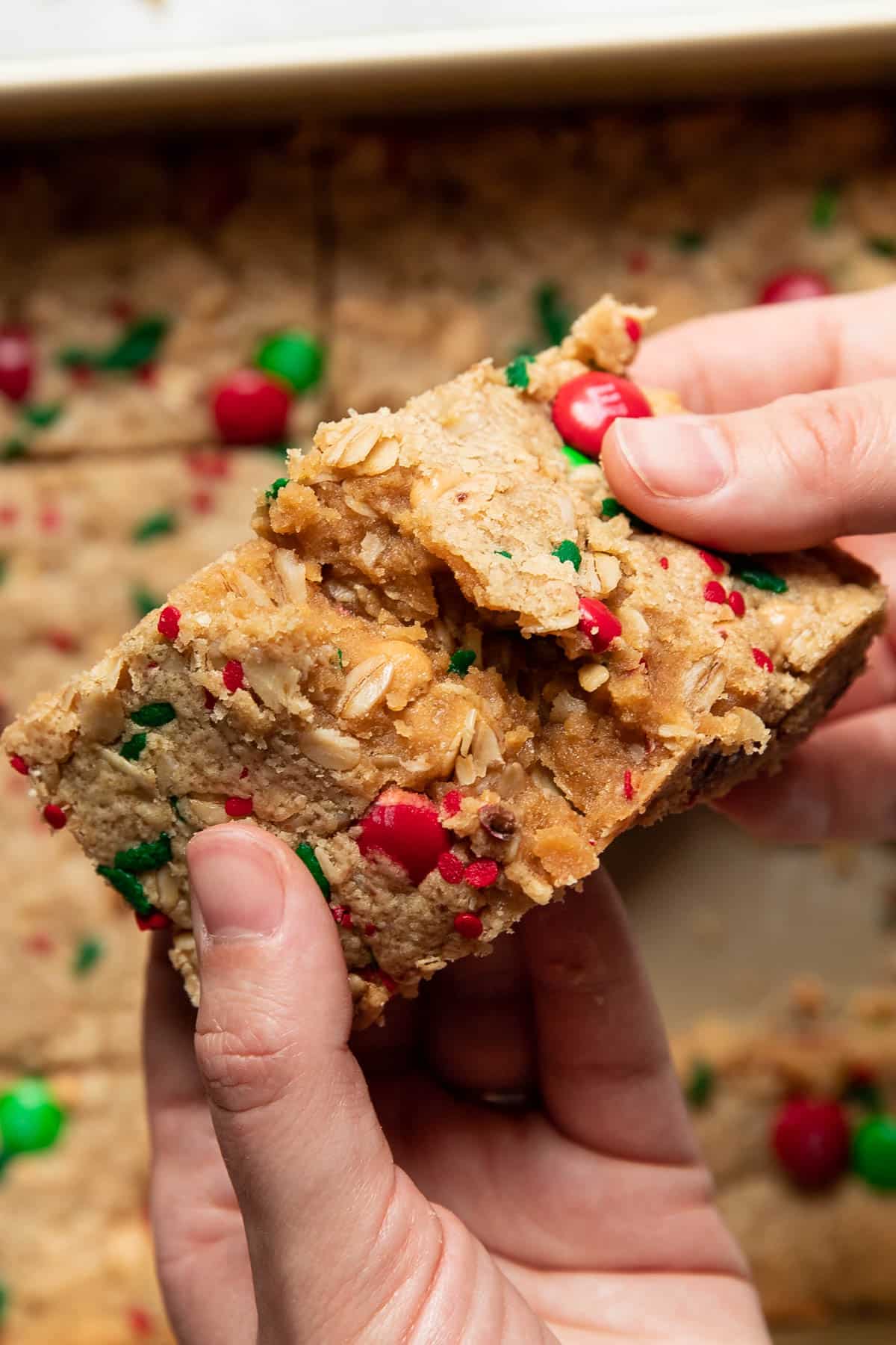 christmas peanut butter cookie bars