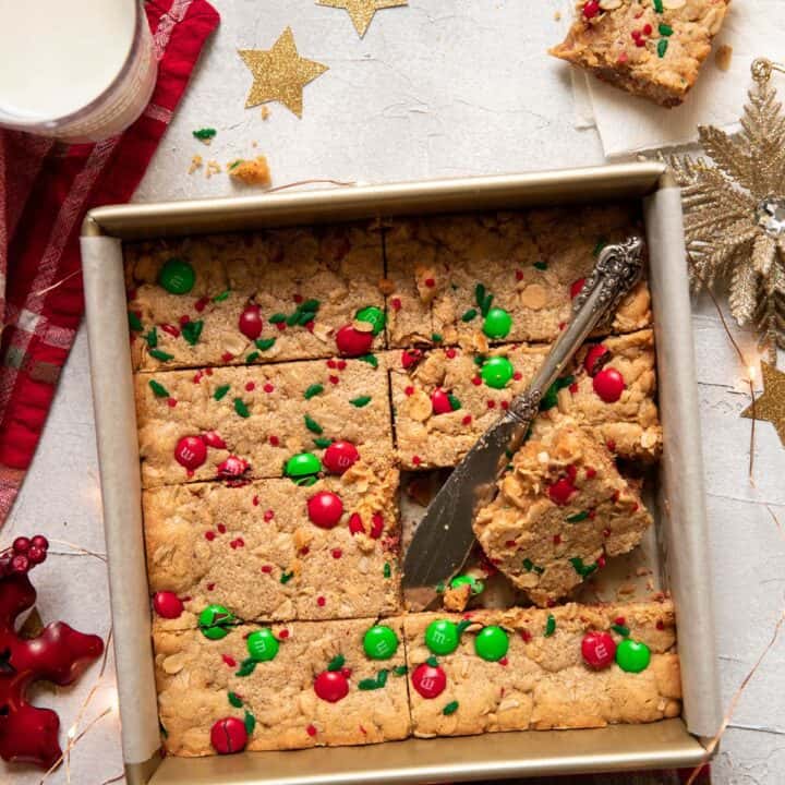 Peanut Butter Cookie Bars - Peanut Butter M&M Bars