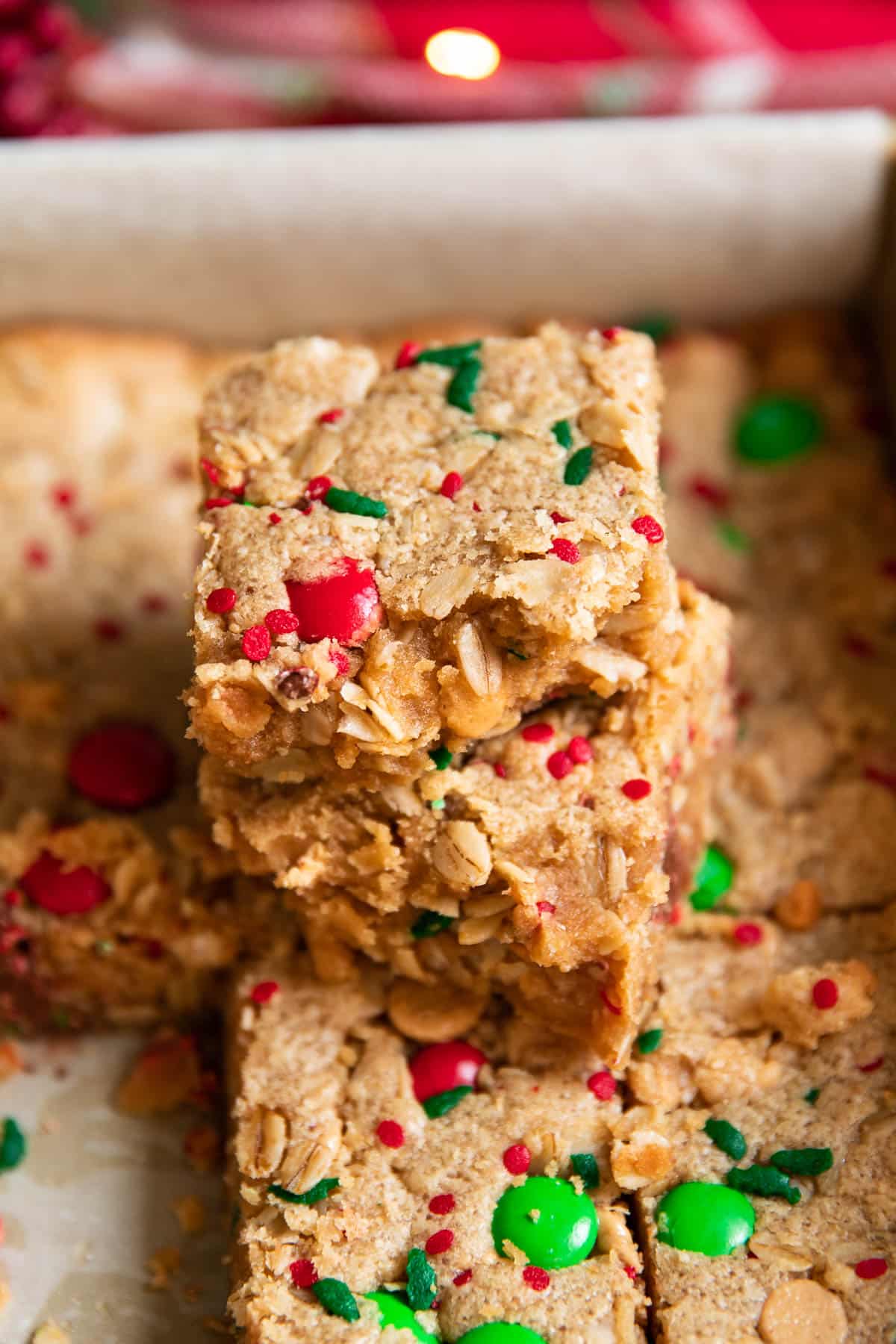 christmas peanut butter cookie bars