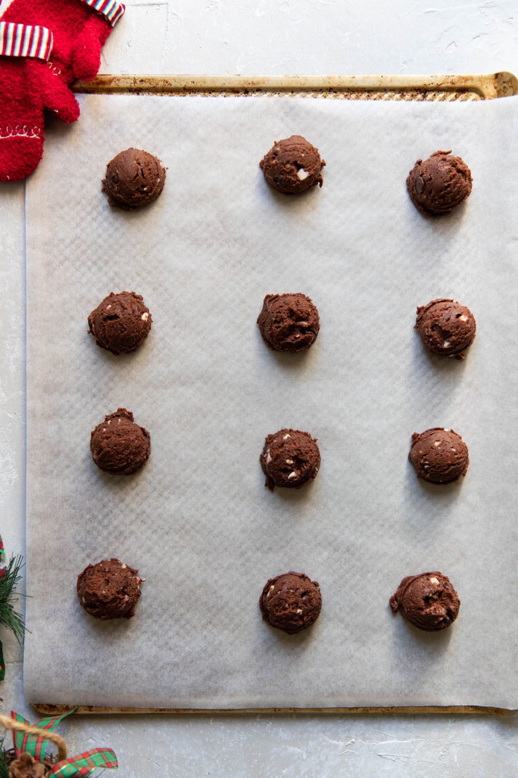 Double Chocolate Peppermint Bark Cookies - Modern Crumb