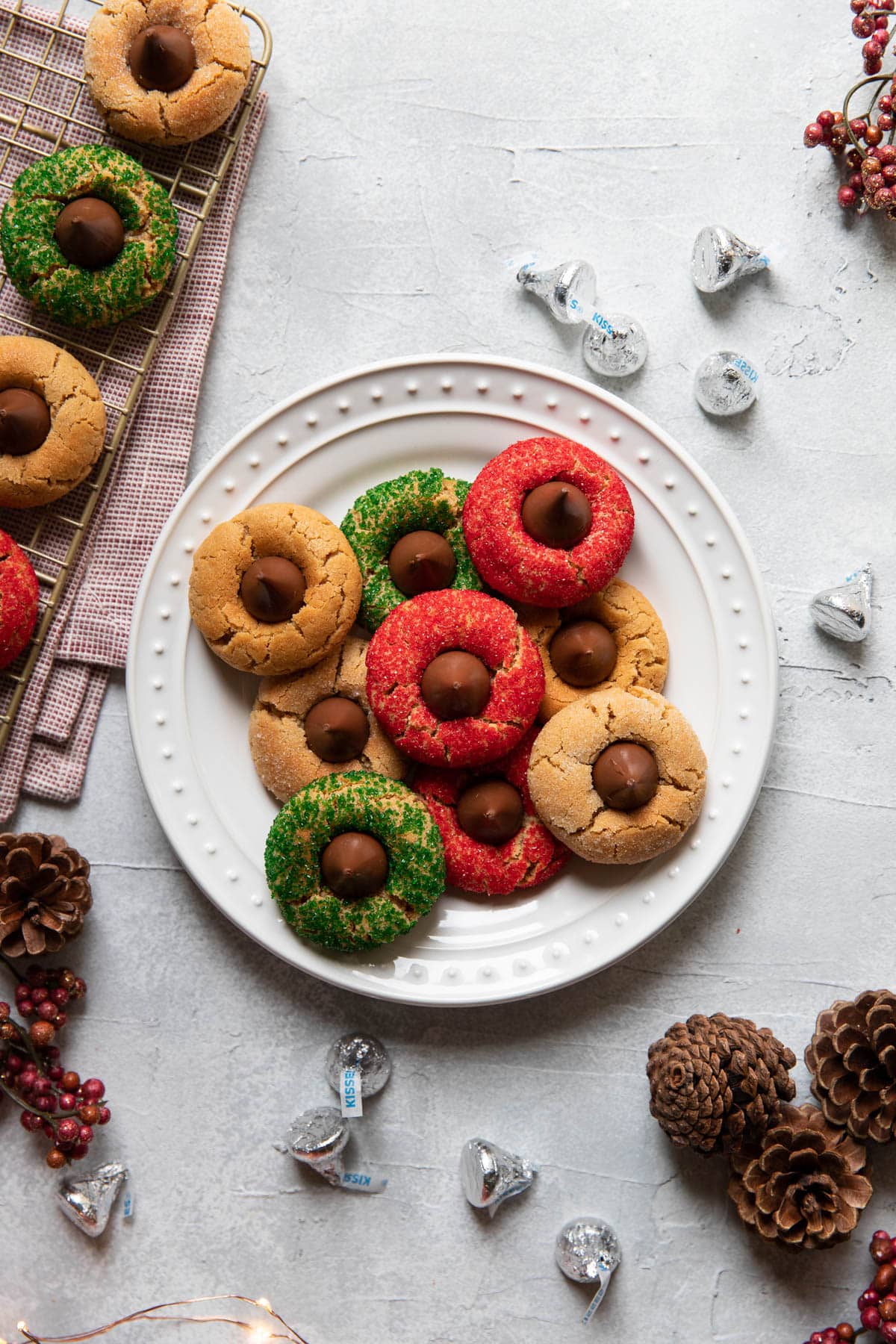 christmas peanut butter blossoms