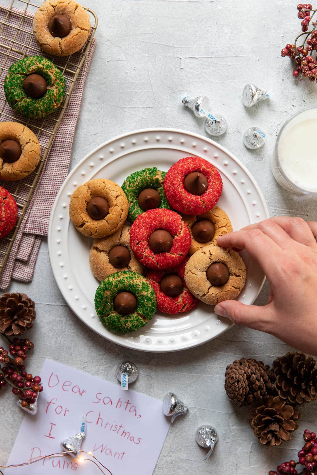 christmas peanut butter blossoms