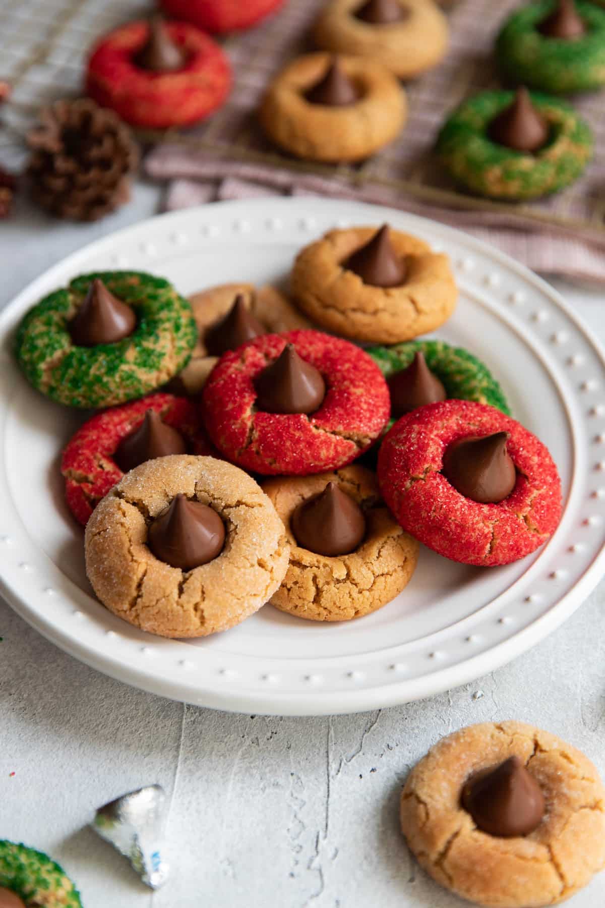 christmas peanut butter blossoms