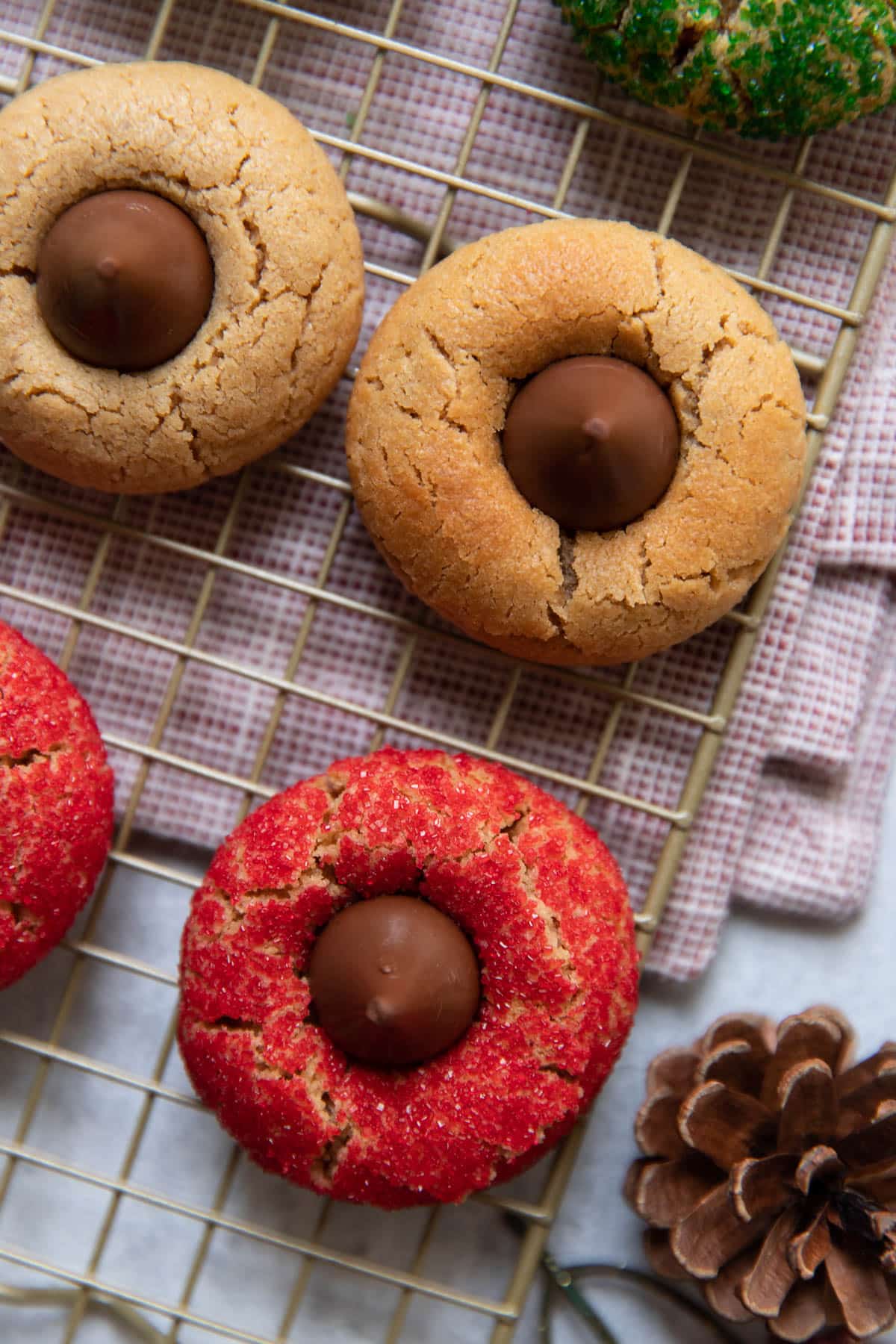 christmas peanut butter blossoms