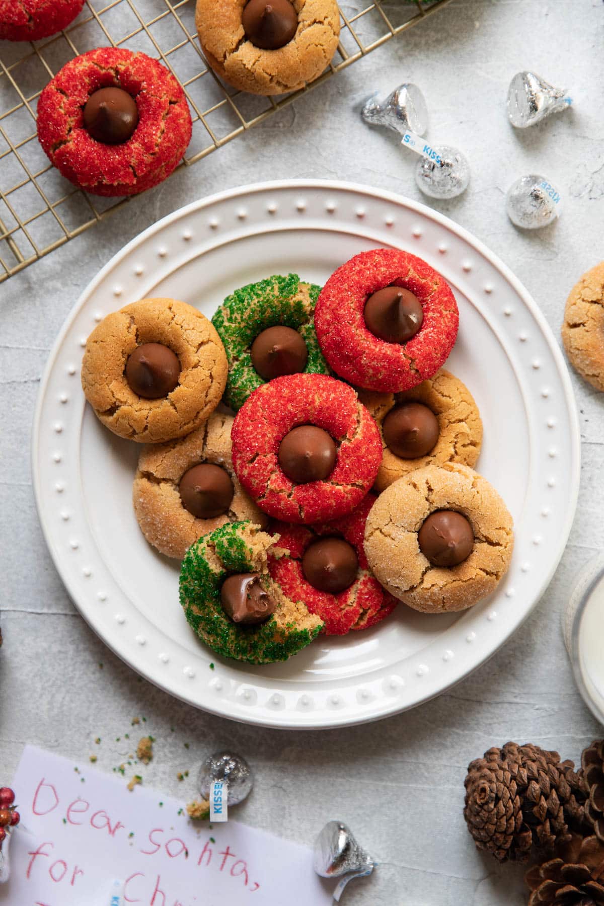 christmas peanut butter blossoms