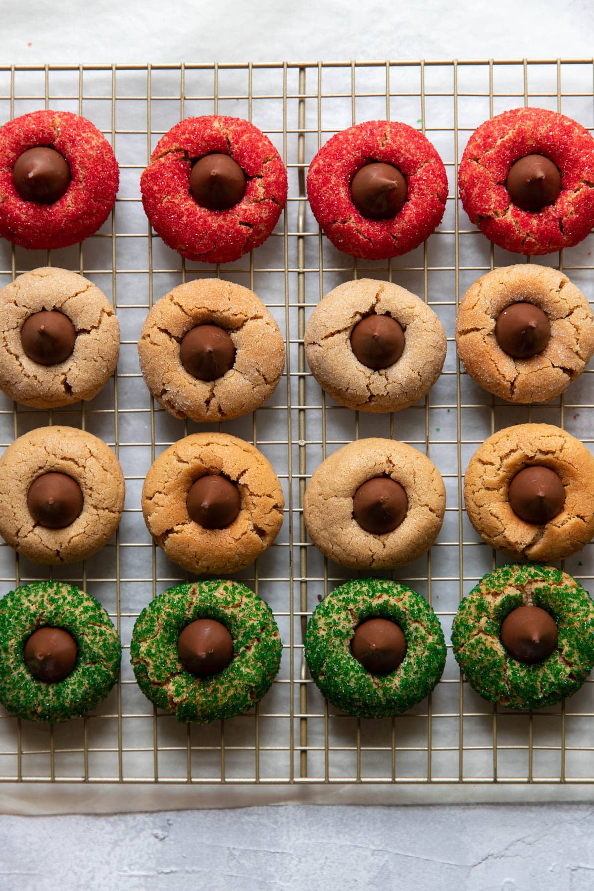 Christmas Peanut Butter Blossoms - Modern Crumb