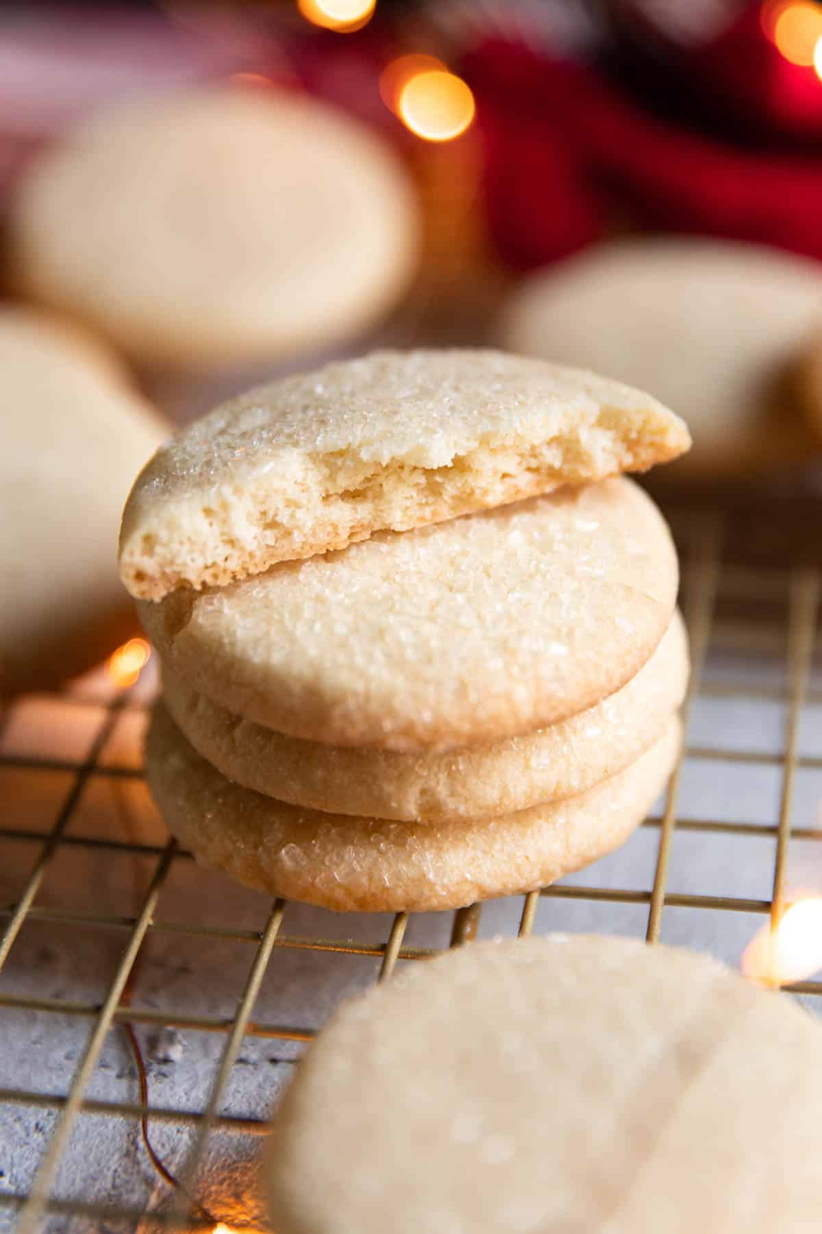 stack of butter cookies